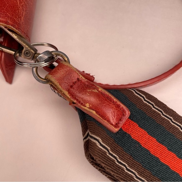 Anthropologie Red Crossbody Bag with Tassel Detail - Picture 9 of 9